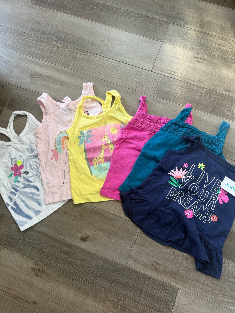 Carter’s Sleeveless Tank Tops - Pink, Yellow, Teal, Navy, Light Pink, White